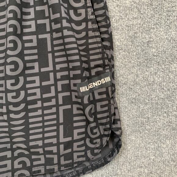 Legends Shorts Mens S Small Black Grey Luka 5 Inch Unlined Active Gym Train Run - Picture 3 of 11